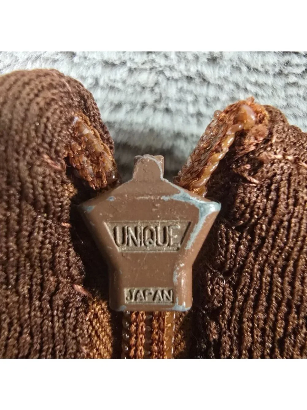 Vintage 1960s Chocolate Brown Textured Knit Knee Length A-Line Mod Dress (M)